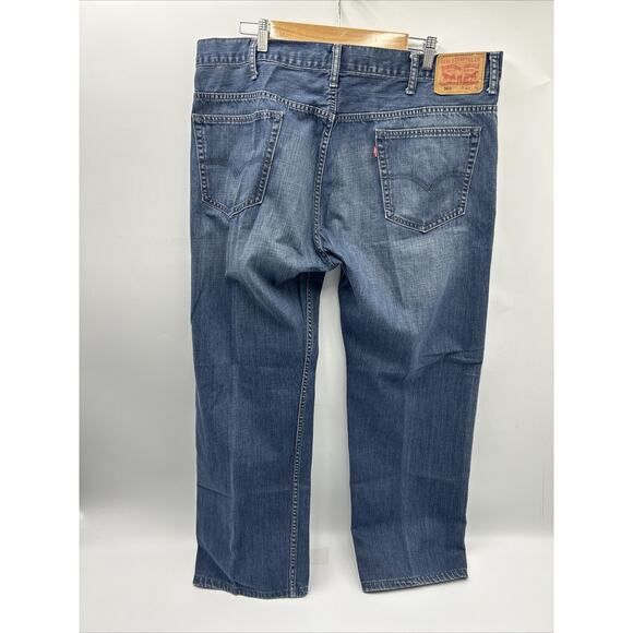 Levis 569 Jeans Mens 40x32 Loose Straight Dark Denim Cotton ACTUAL SIZE 40x30 - Picture 3 of 9